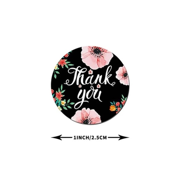500 pcs thank you floral stickers - Picture 2 of 3